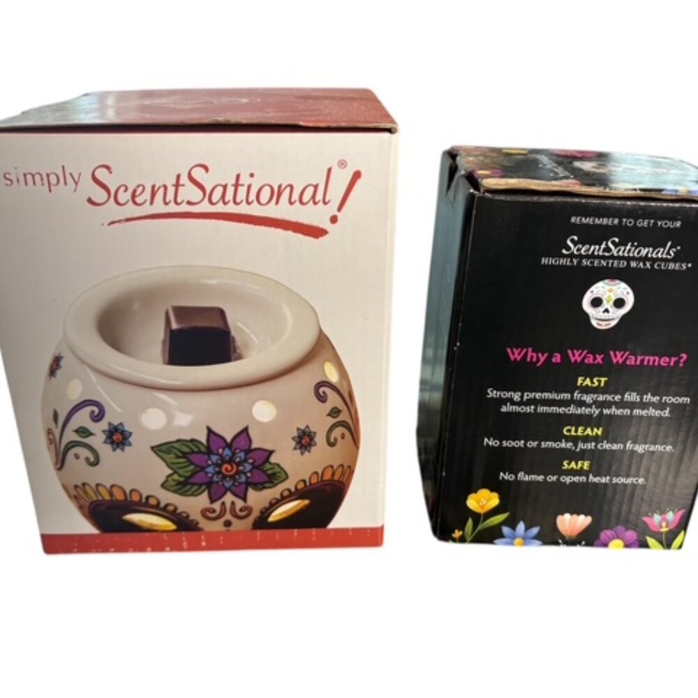 Scentsationals Day of The Dead/Sugar skull Wax Melters.  Halloween. Set of 2! - Picture 4 of 9